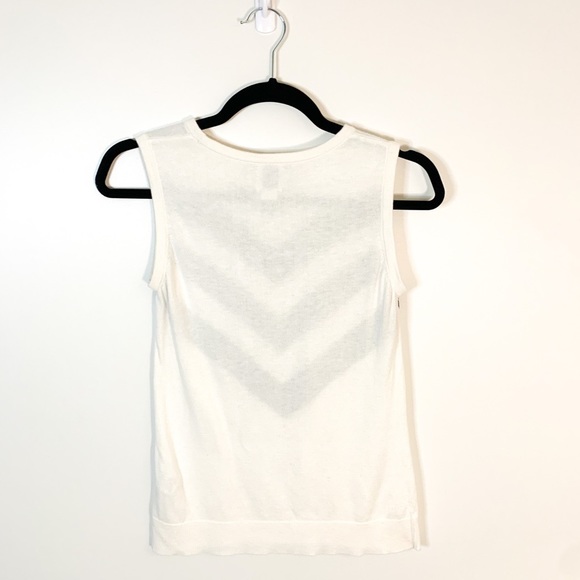 Anne Klein Chevron Cotton Blend Blouse Size Small - Picture 6 of 8